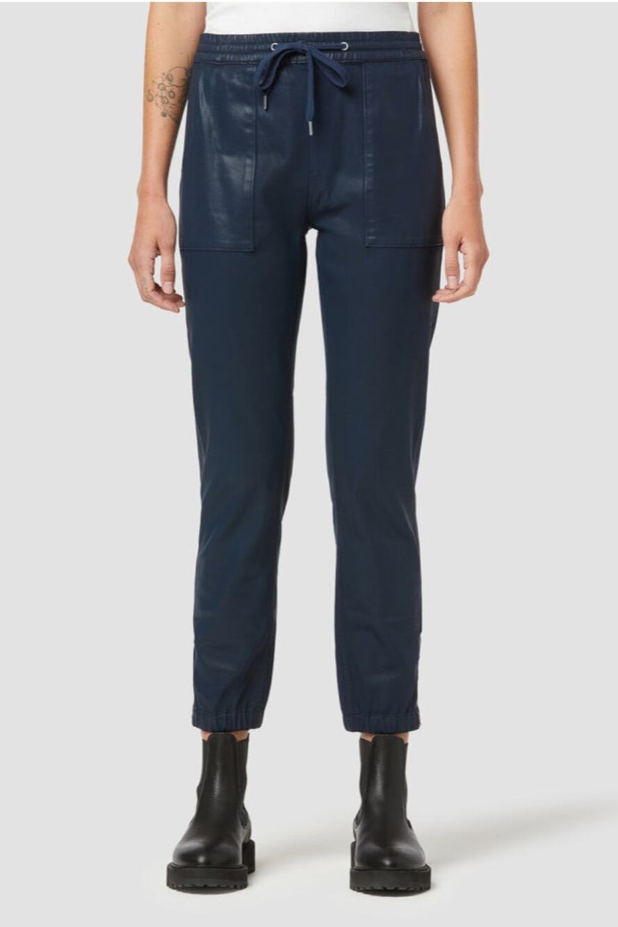 HUDSON NWT Coated Utility Denim Jogger in Dark Wash // S